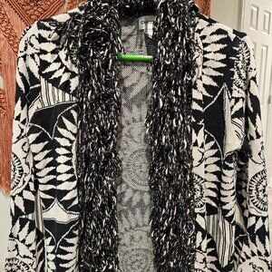 Chico's Black and White Sweater Wrap